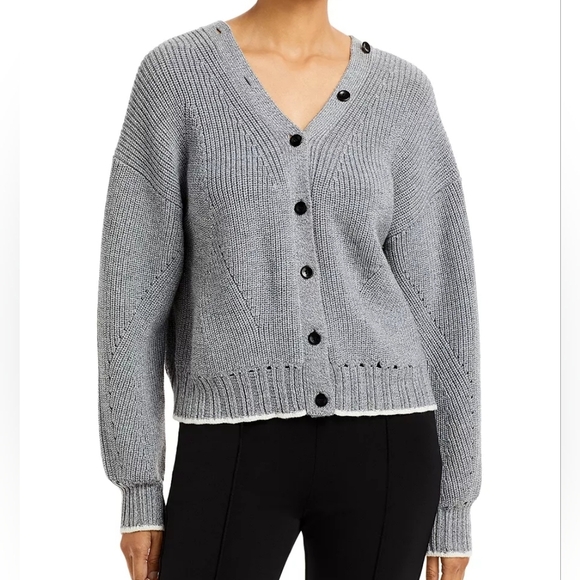 Proenza Schouler Sweaters - Proenza Schouler White Label Double V Neck Wool Cardigan Sz LG Women's